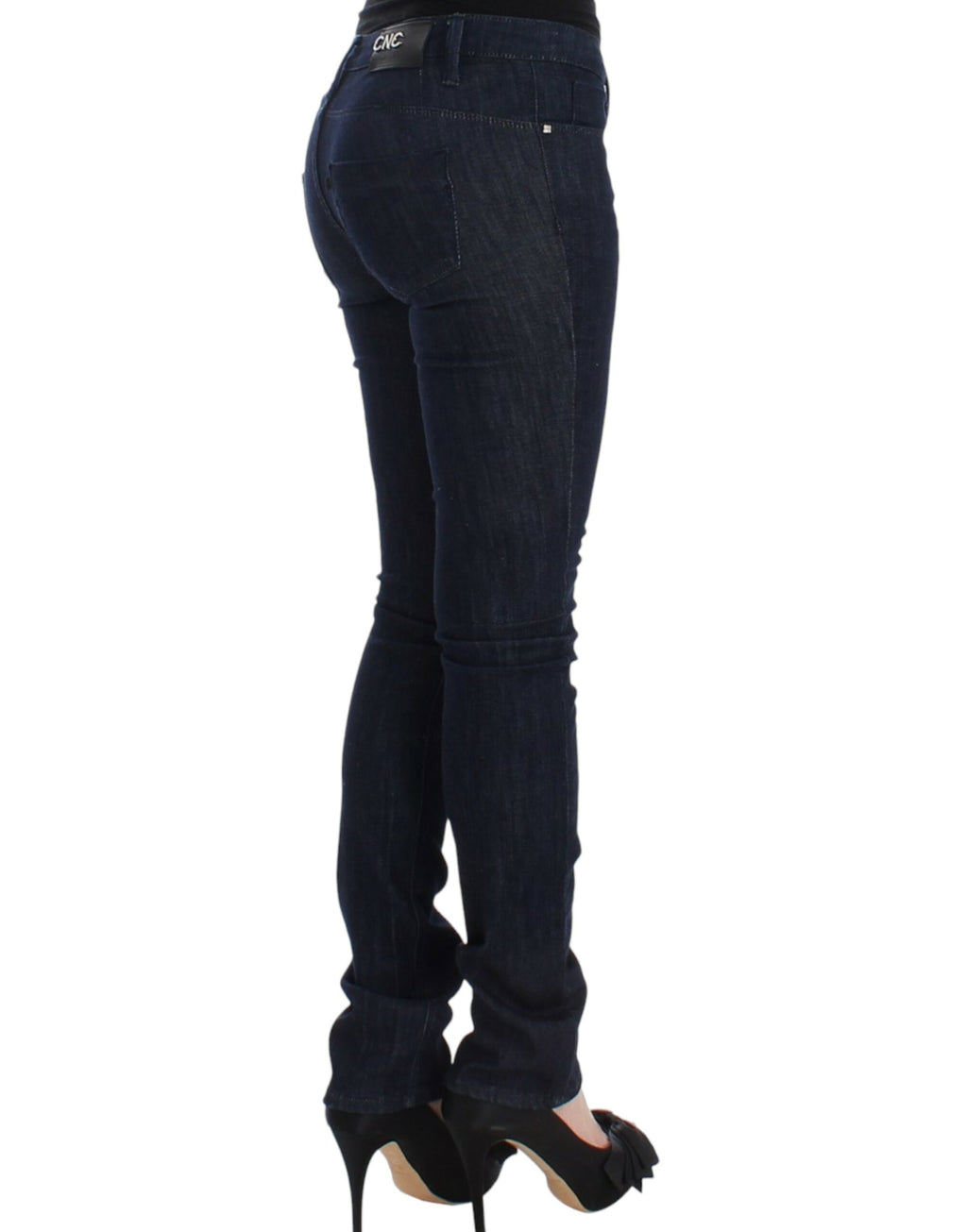 Costume National Blue Skinny Jeans for Women side view