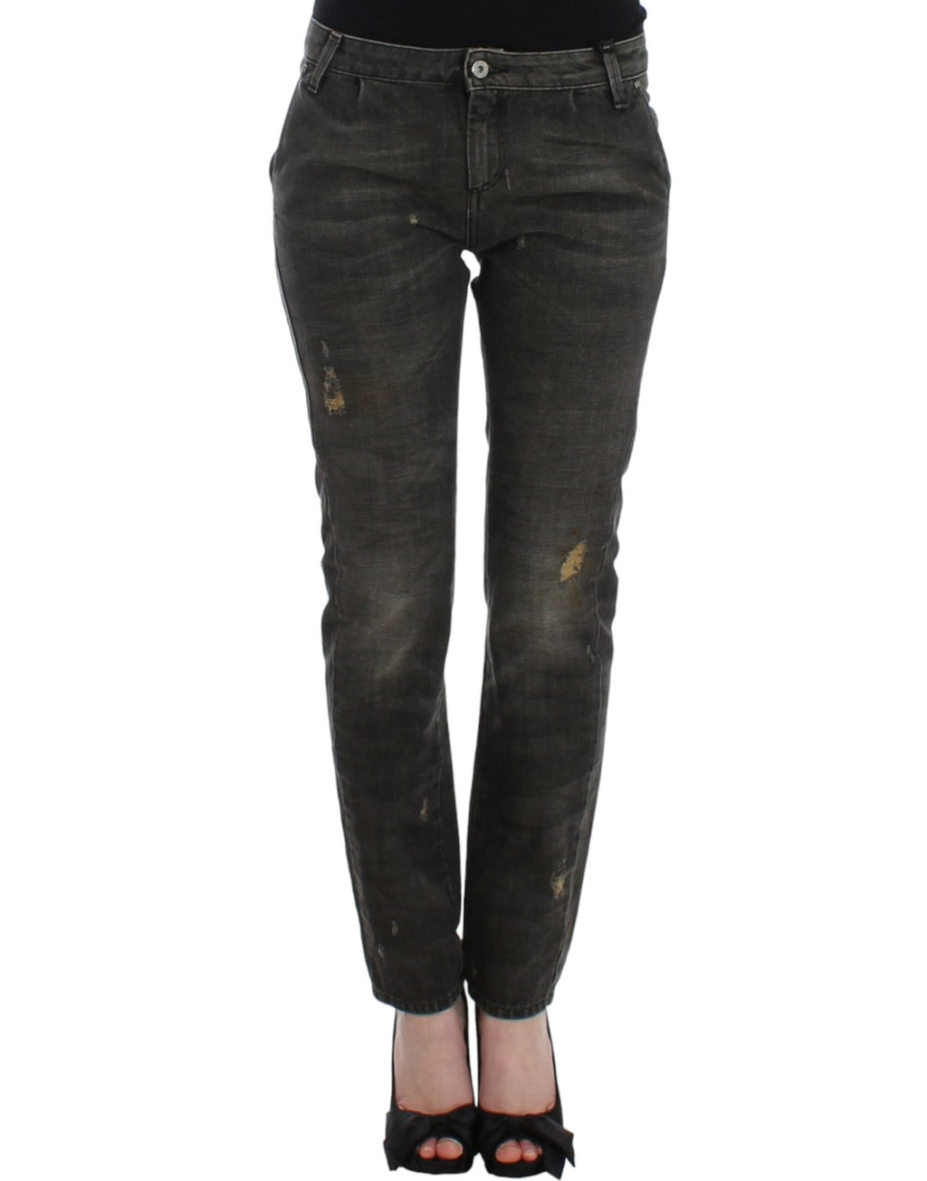Costume National Grey Straight Leg Jeans for Women
