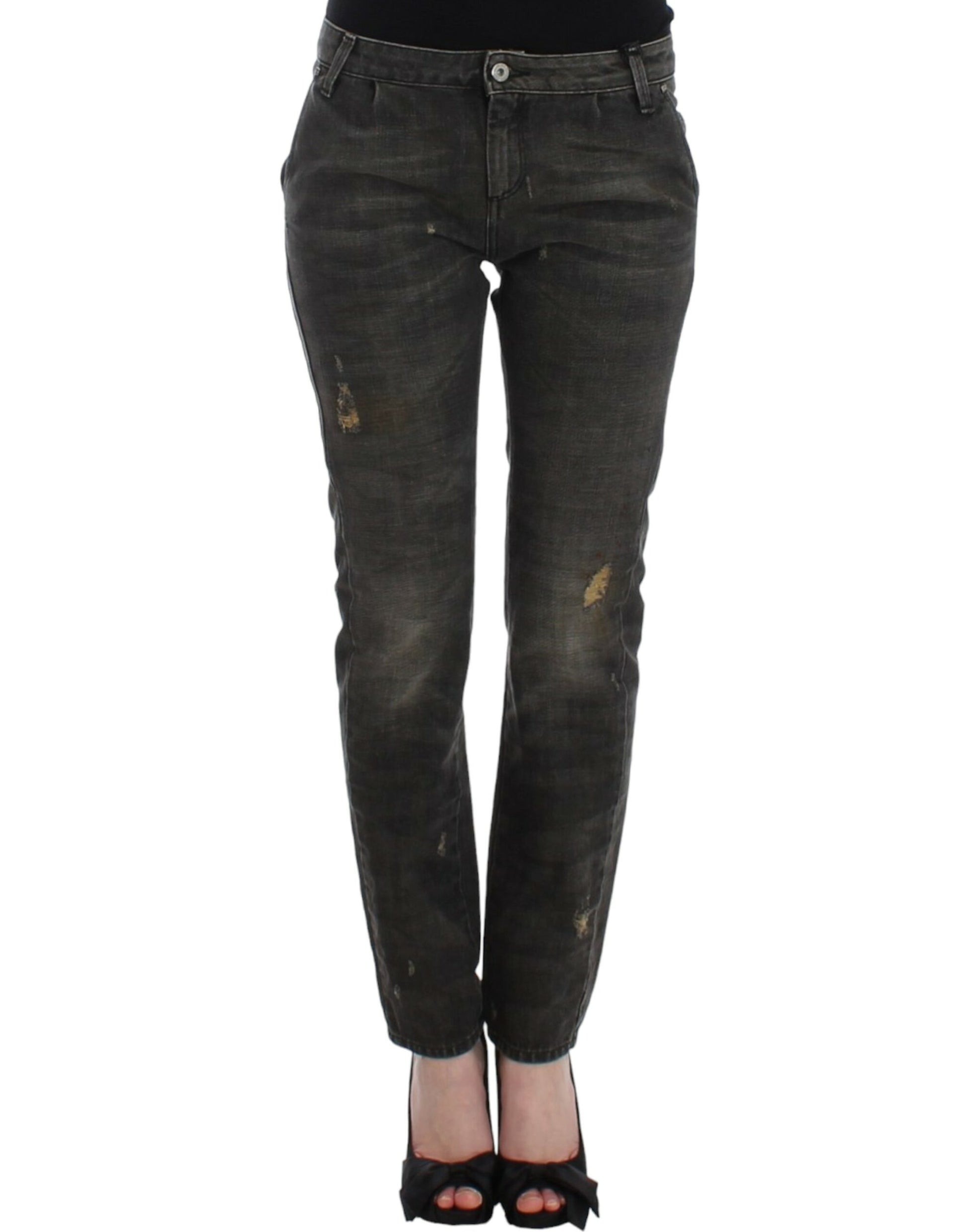 Costume National Grey Straight Leg Jeans for Women
