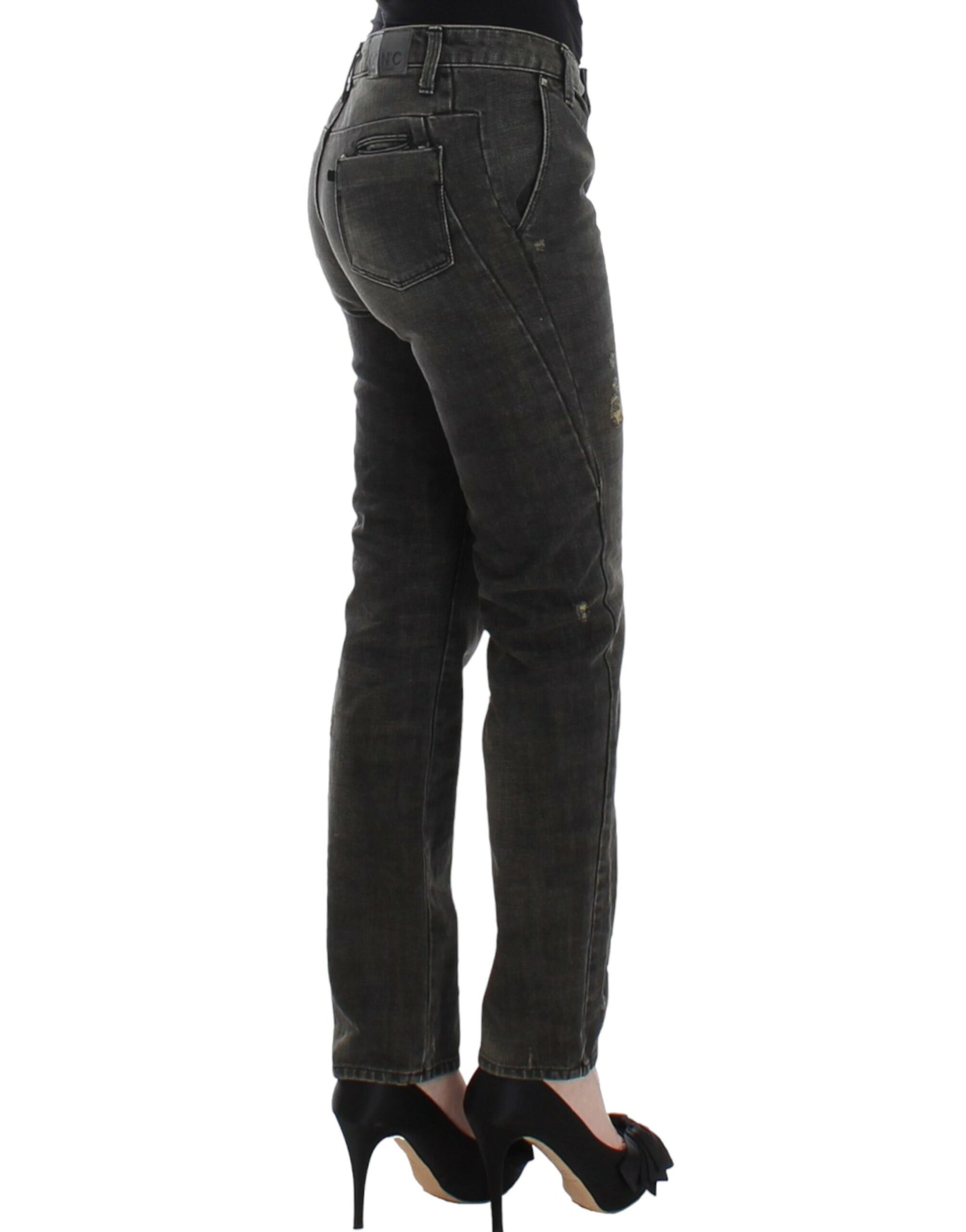 Costume National Grey Straight Leg Jeans for Women side view