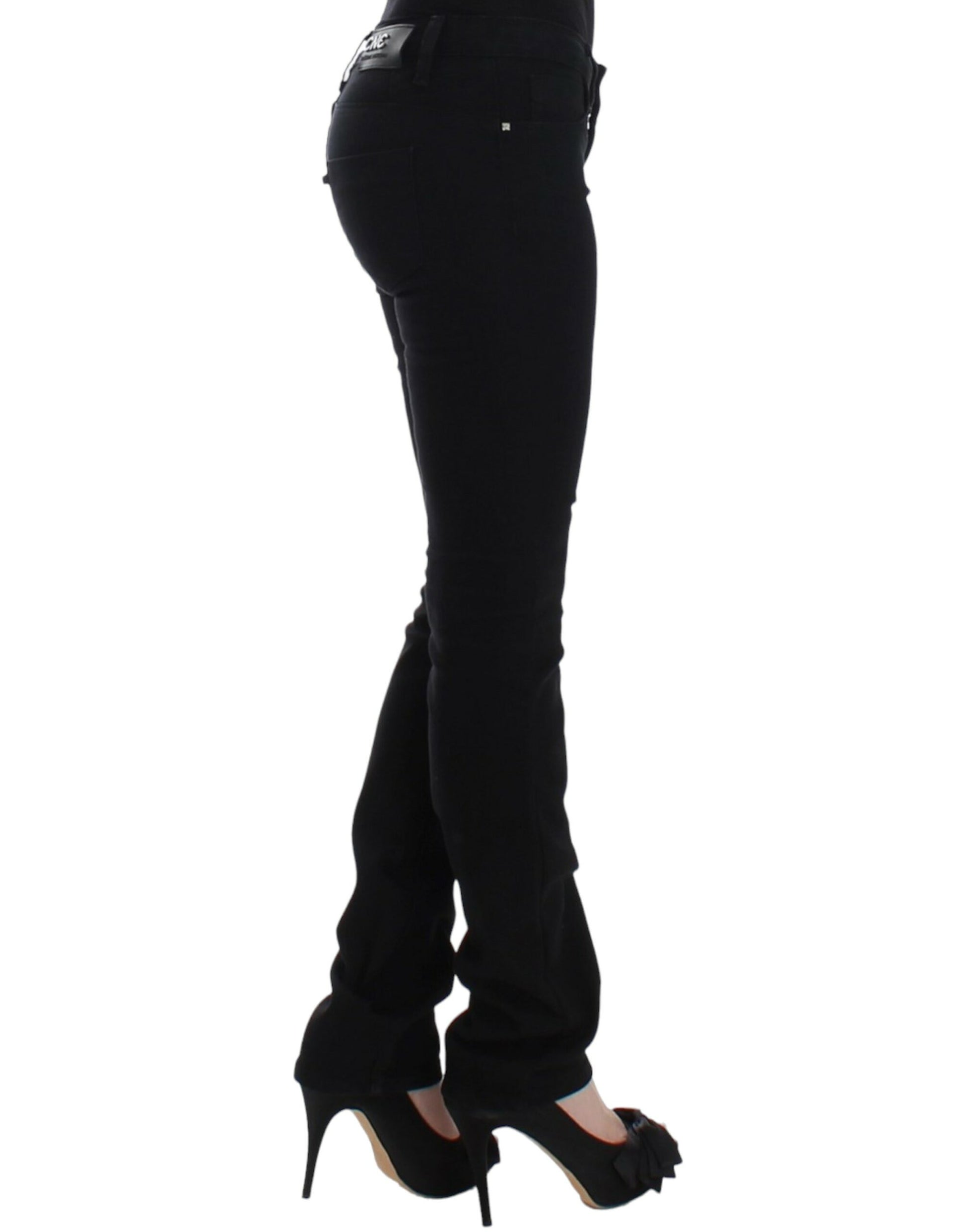 Costume National Black Straight Leg Jeans for Women side view