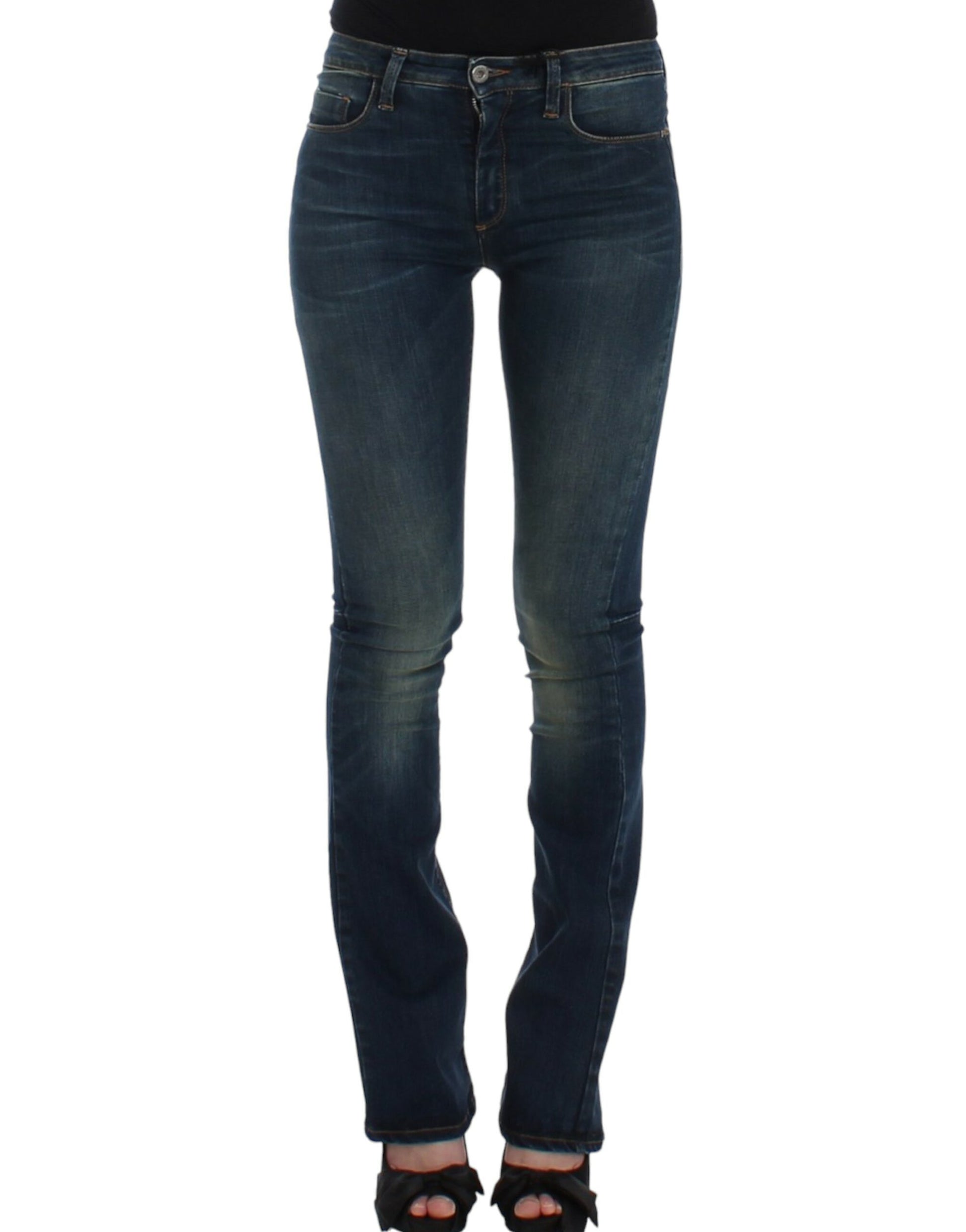 Costume National Blue Straight Leg Jeans for Women
