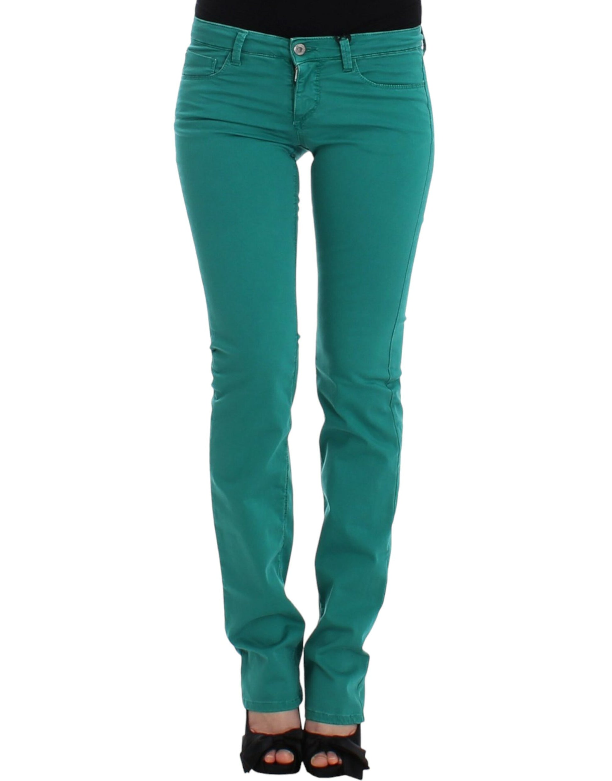 Costume National Green Straight Leg Jeans for Women