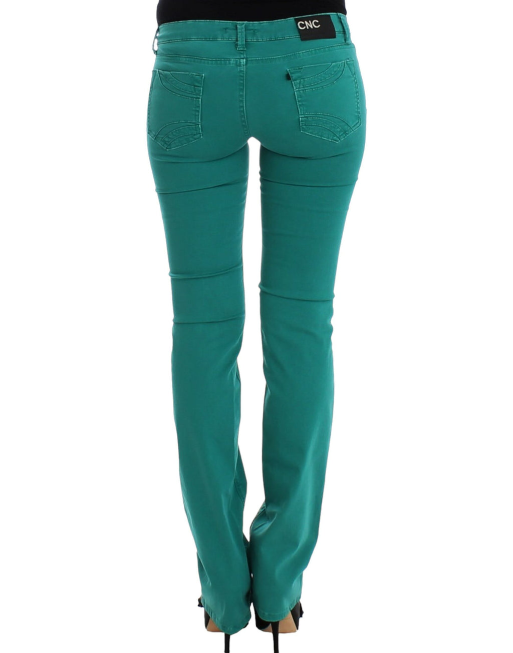 Costume National Green Straight Leg Jeans for Women detail view