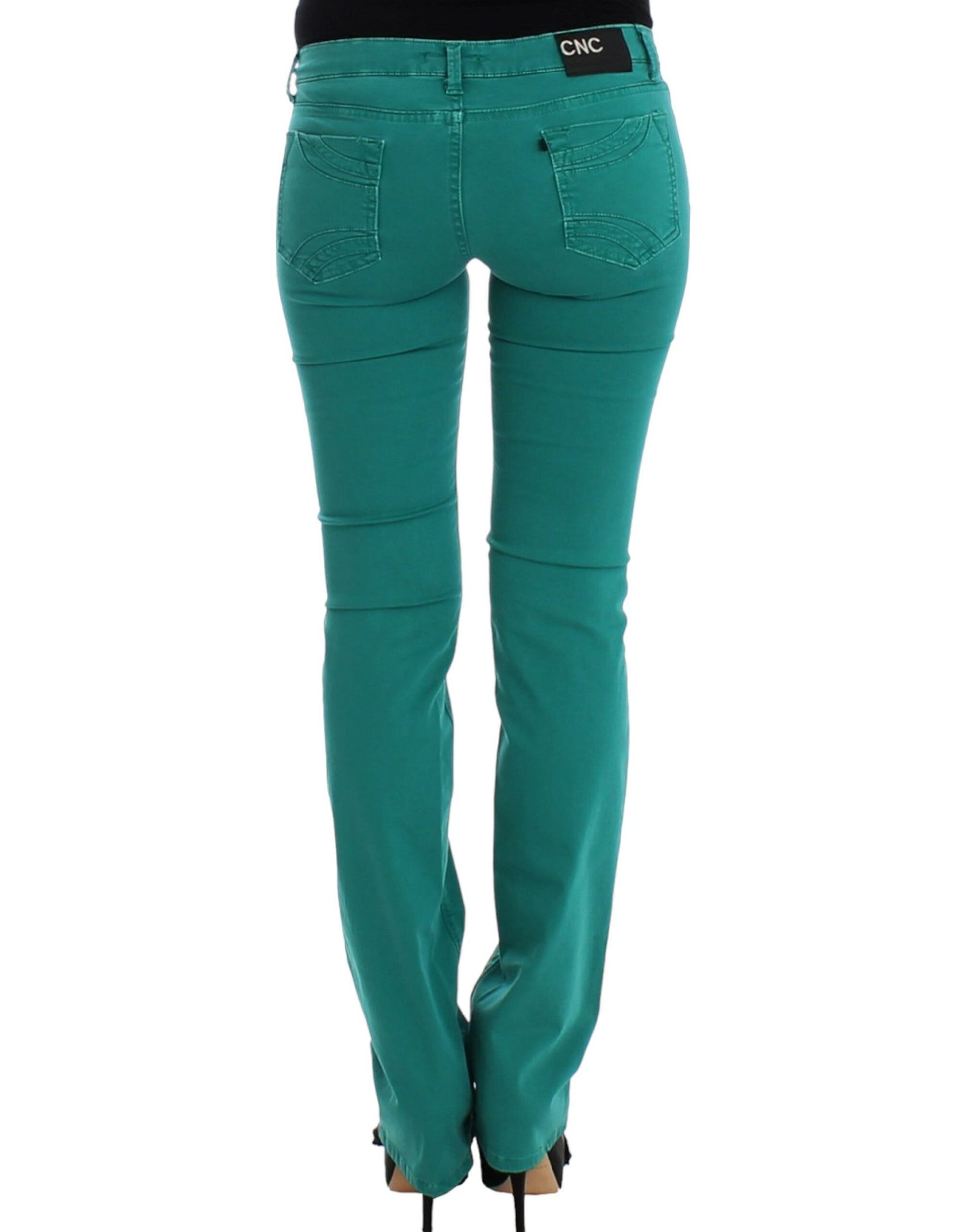 Costume National Green Straight Leg Jeans for Women detail view