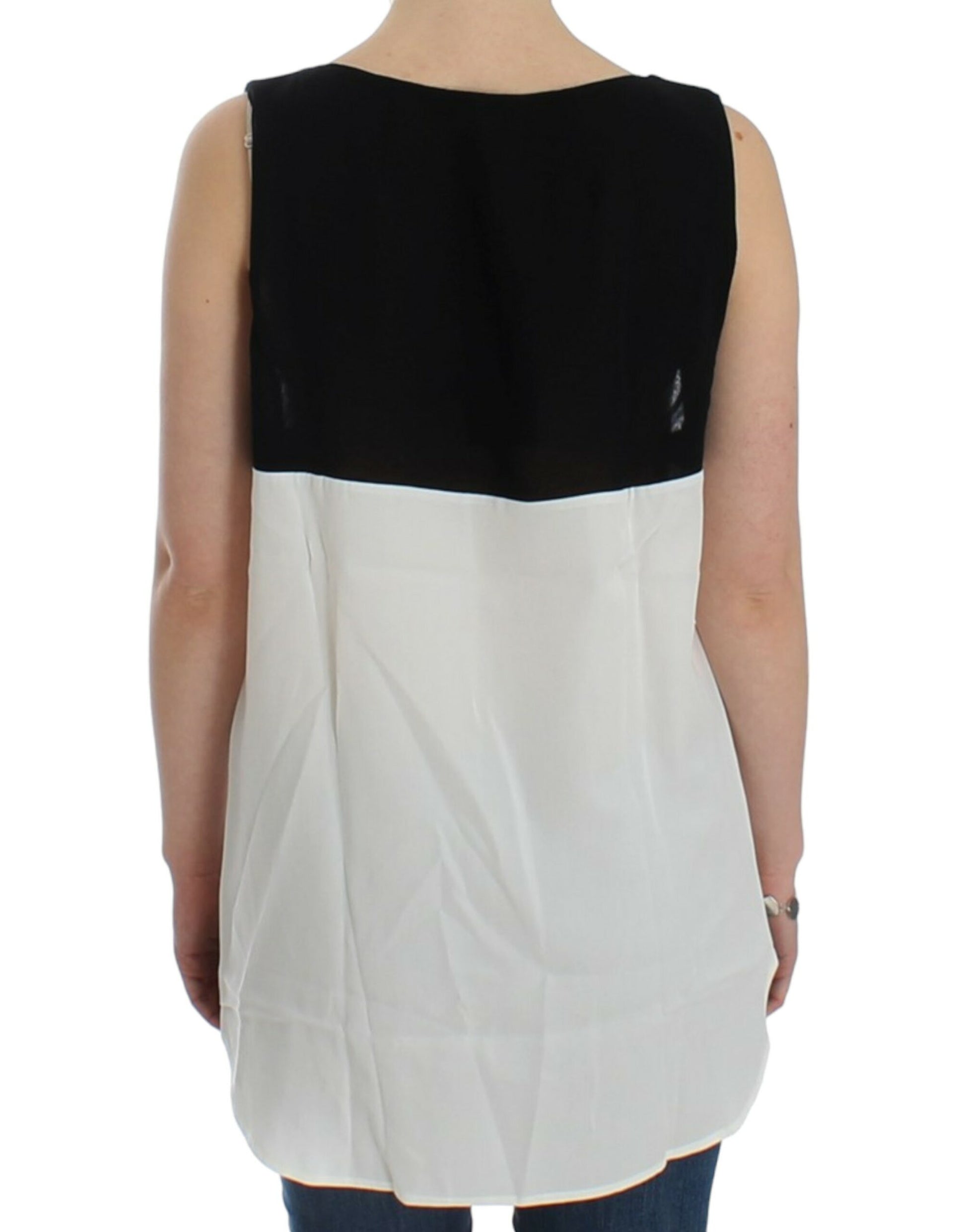 Costume National White Sleeveless T-Shirt for Women detail view