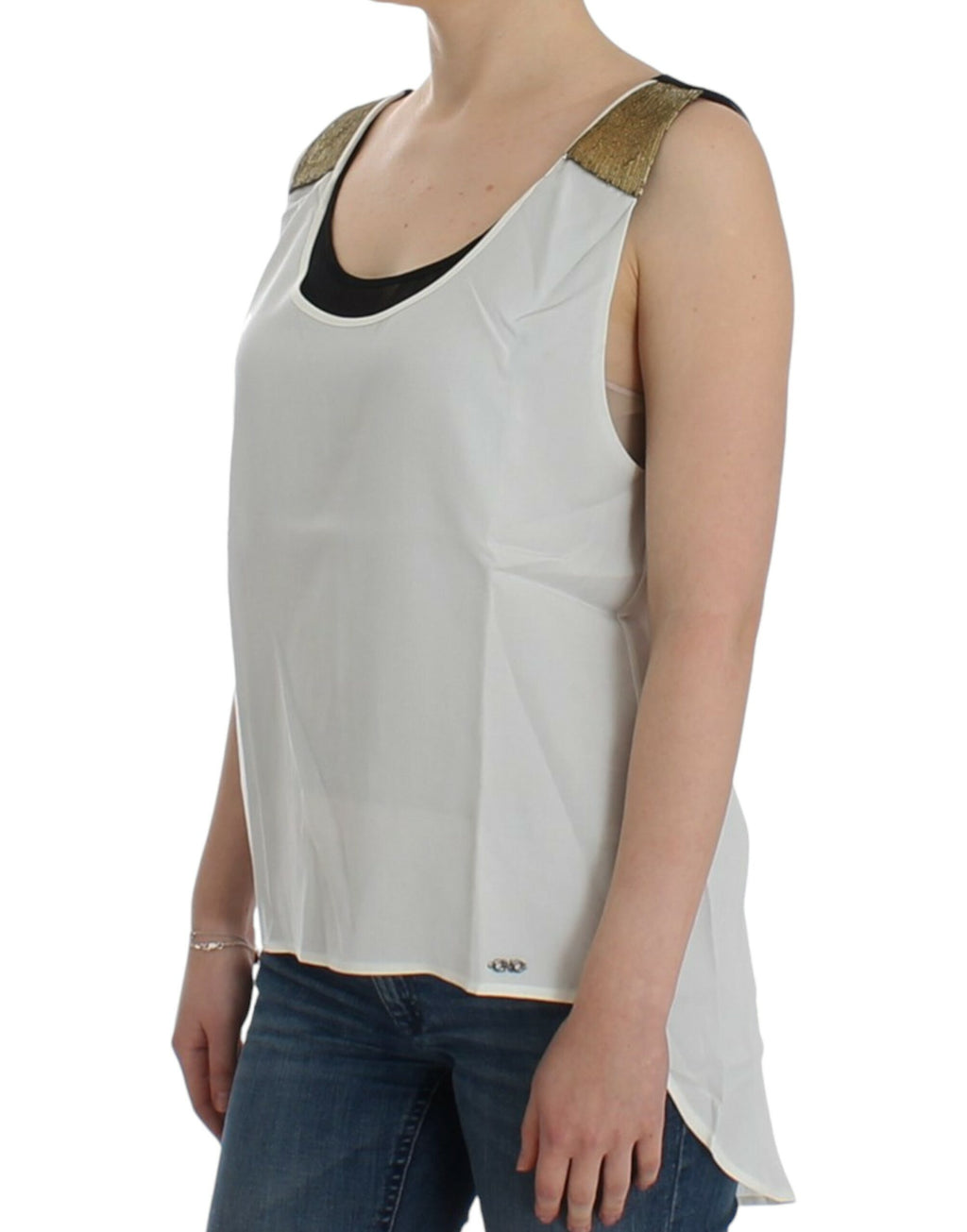 Costume National White Sleeveless T-Shirt for Women alternate view