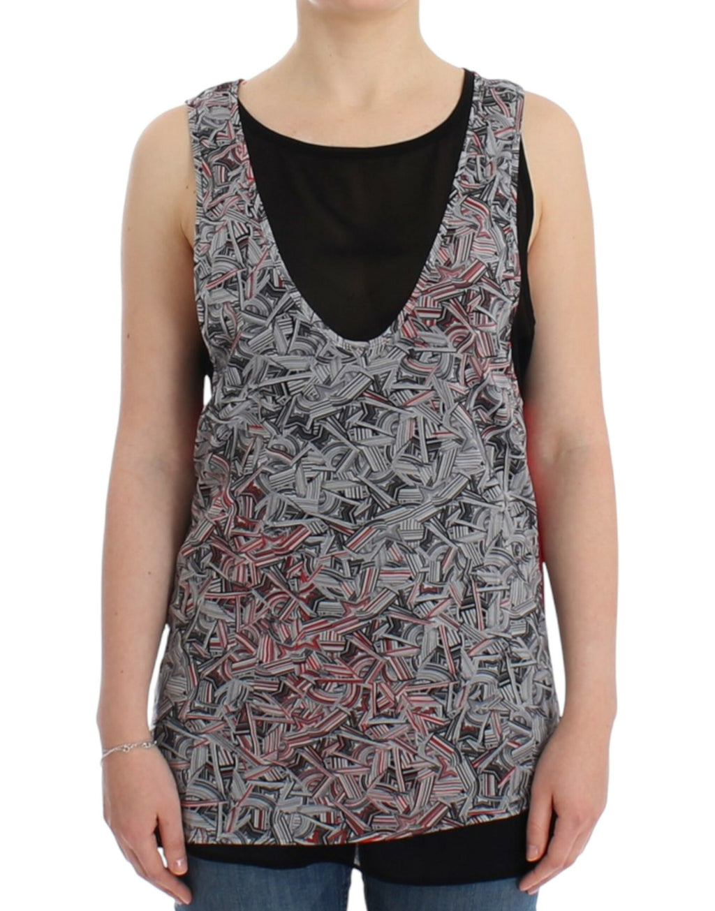 Costume National Black Sleeveless T-Shirt for Women