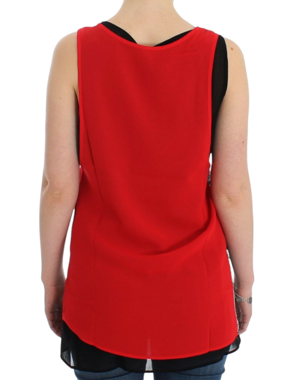Costume National Black Sleeveless T-Shirt for Women detail view