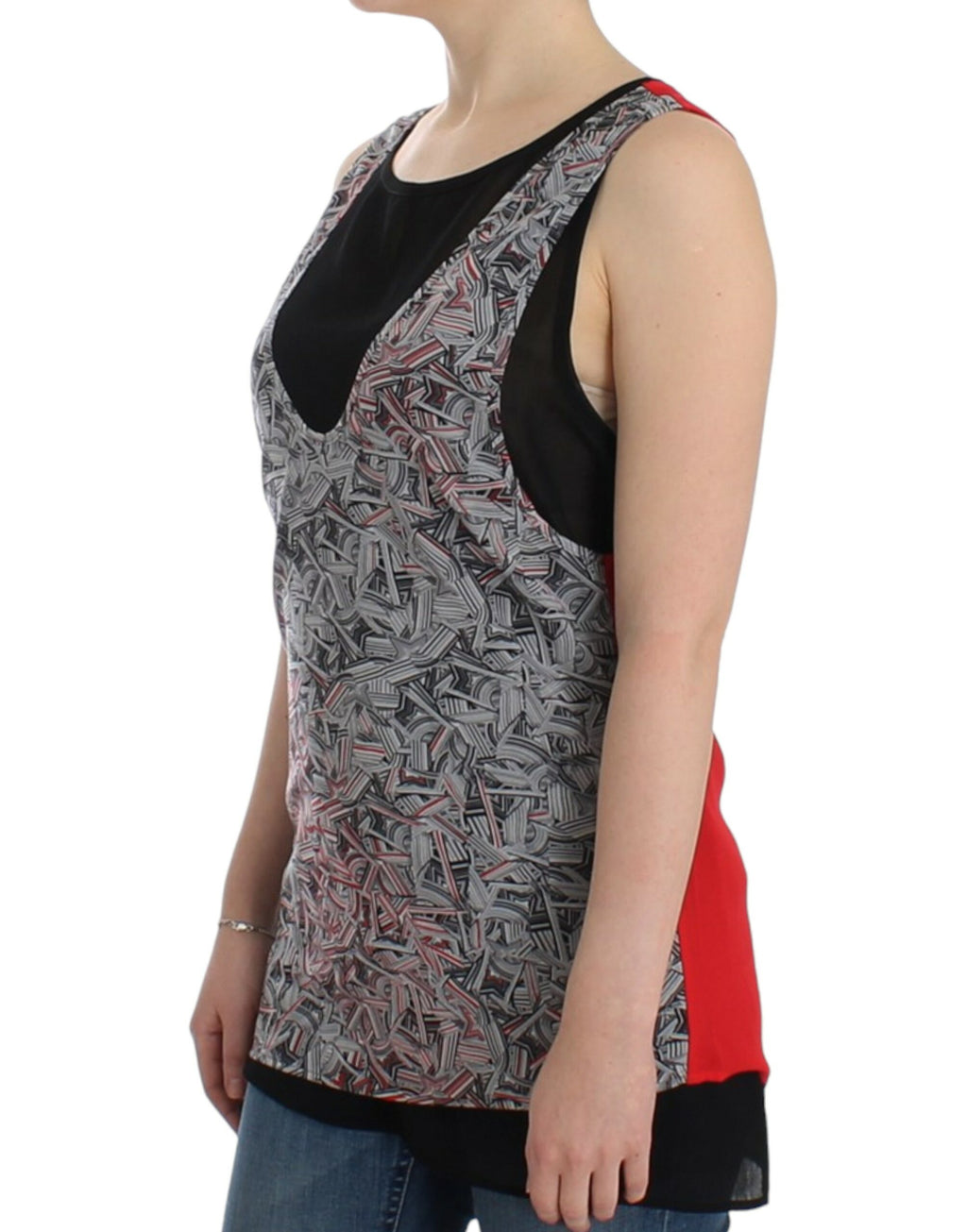 Costume National Black Sleeveless T-Shirt for Women alternate view