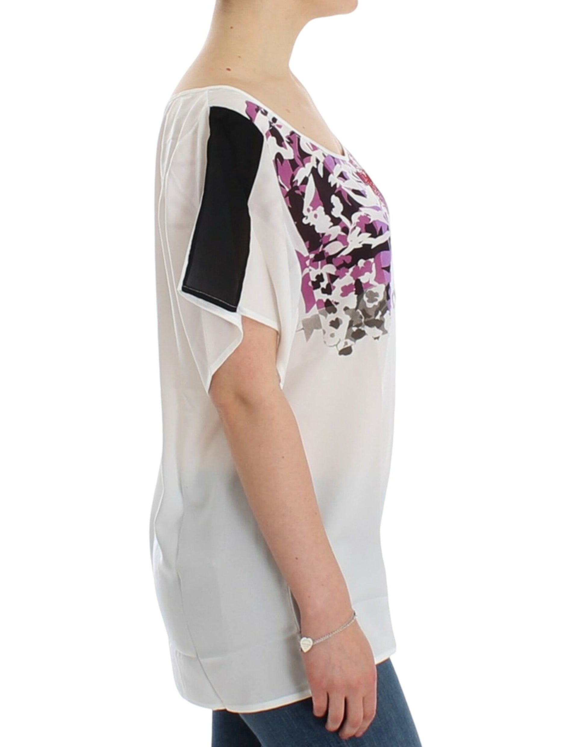 Costume National White T-Shirt for Women side view