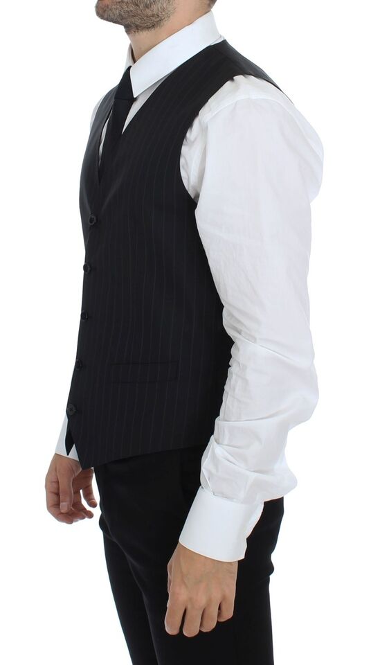 Dolce & Gabbana Black Waistcoats for Men side view