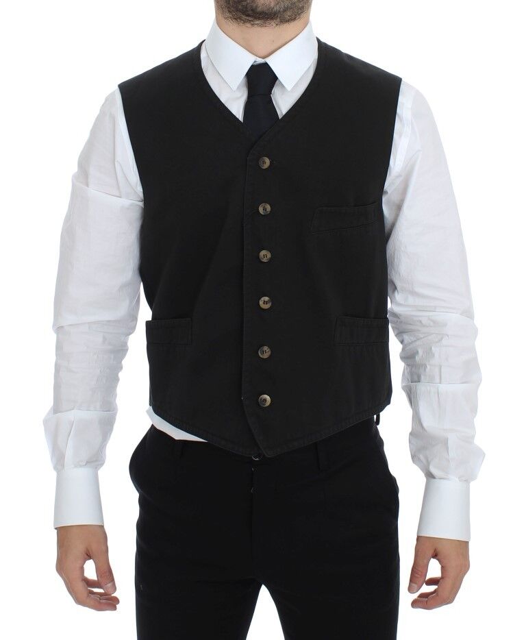 Dolce & Gabbana Black Waistcoats for Men