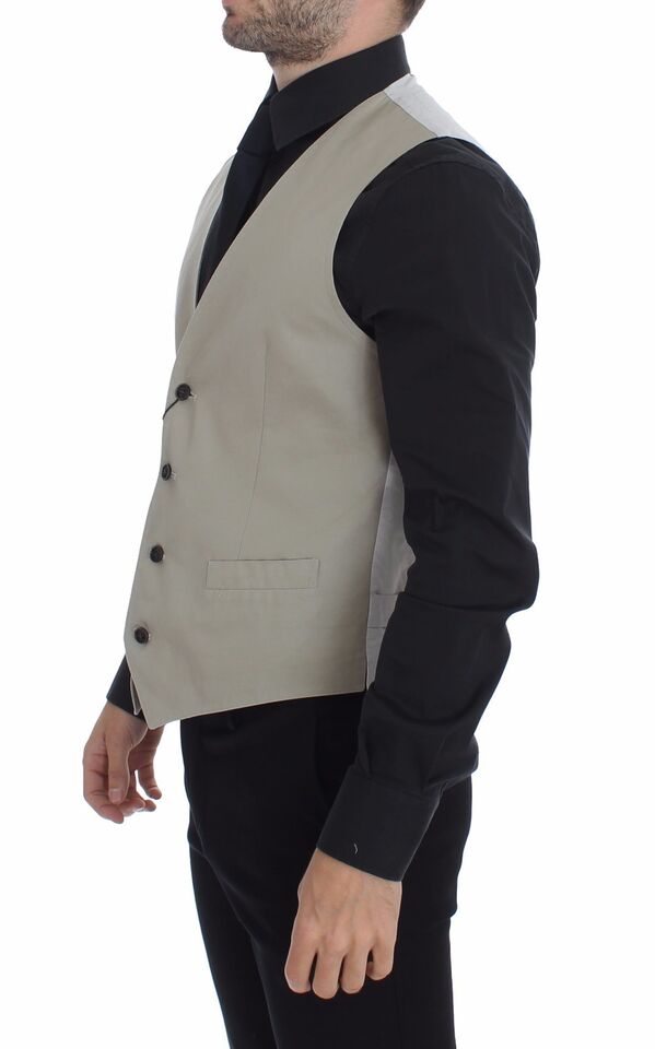 Dolce & Gabbana Beige Waistcoats for Men side view