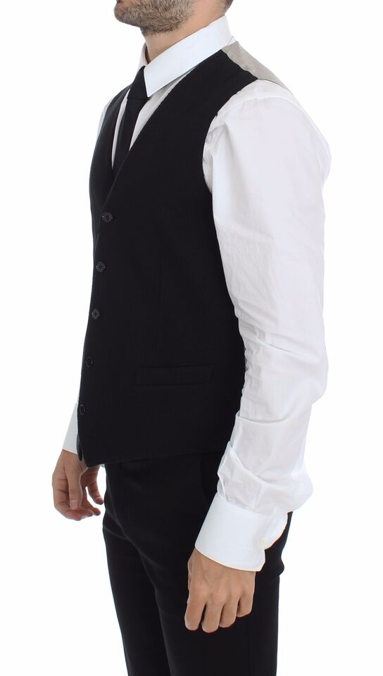Dolce & Gabbana Black Waistcoats for Men side view