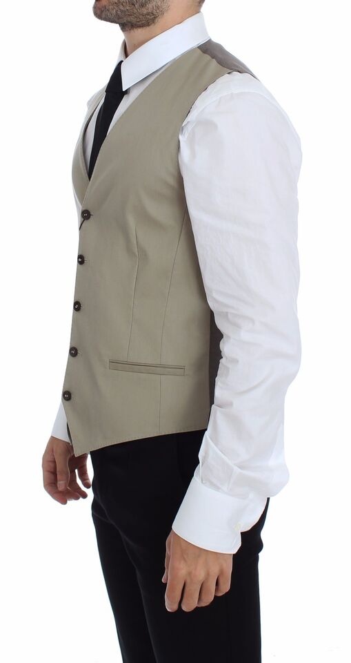 Dolce & Gabbana Beige Waistcoats for Men side view