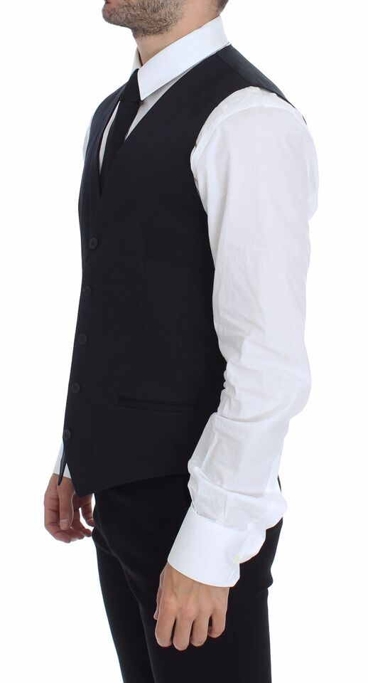 Dolce & Gabbana Blue Waistcoats for Men side view