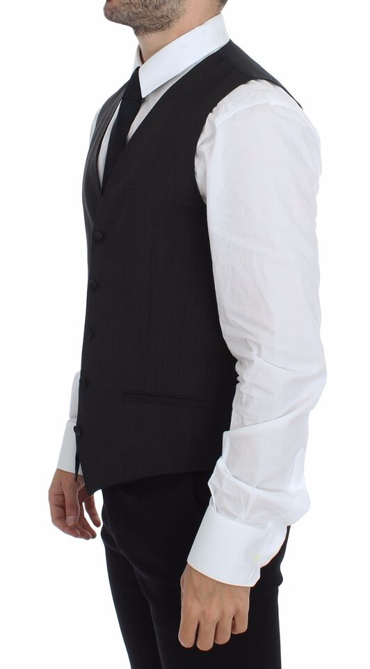Dolce & Gabbana Grey Waistcoats for Men side view