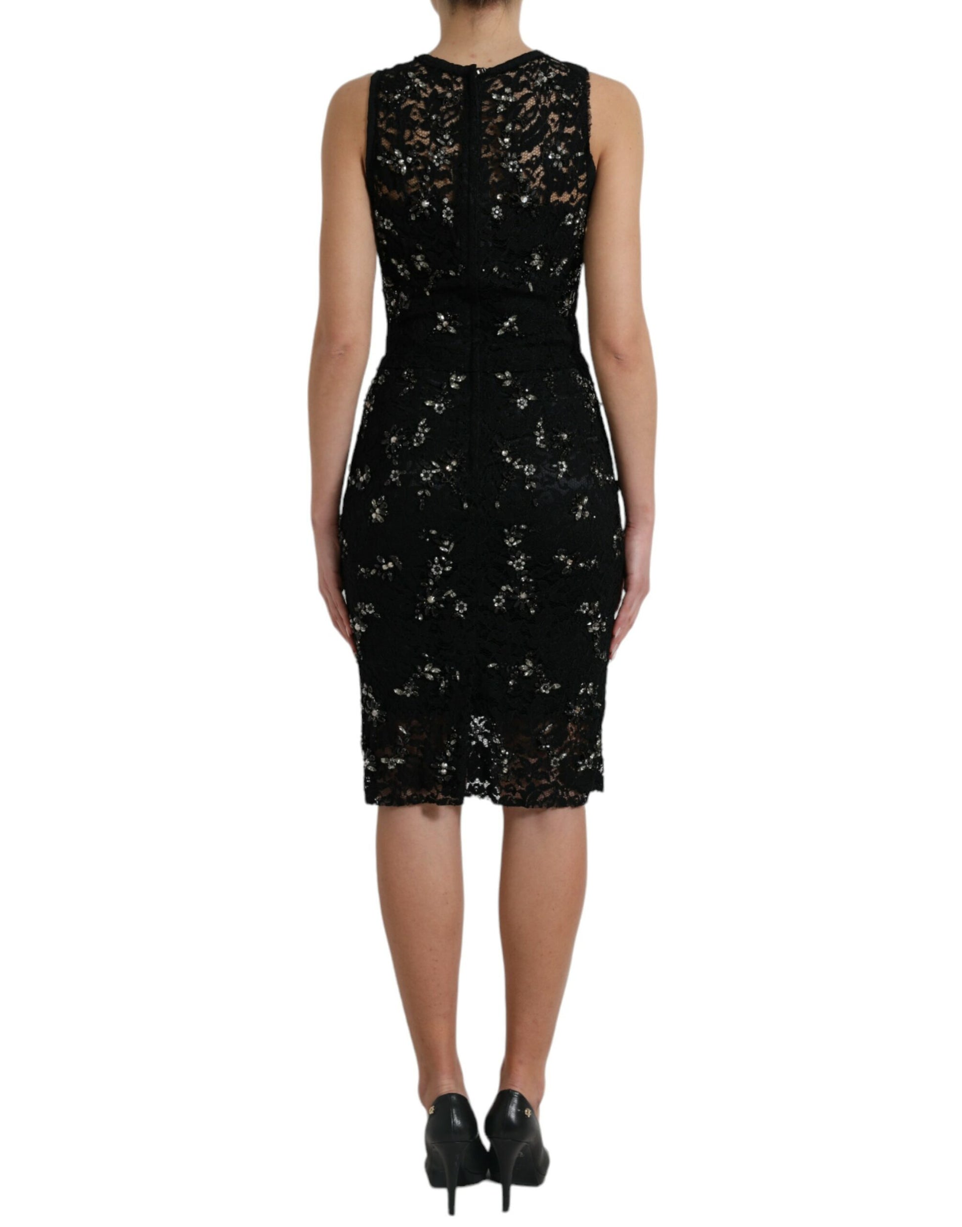 Dolce & Gabbana Black Midi Dress for Women detail view