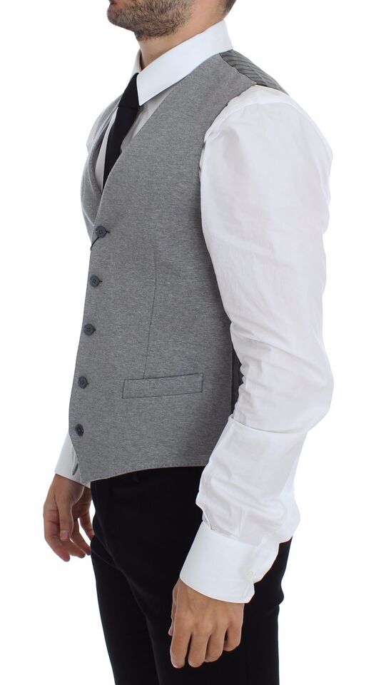 Dolce & Gabbana Grey Waistcoats for Men side view