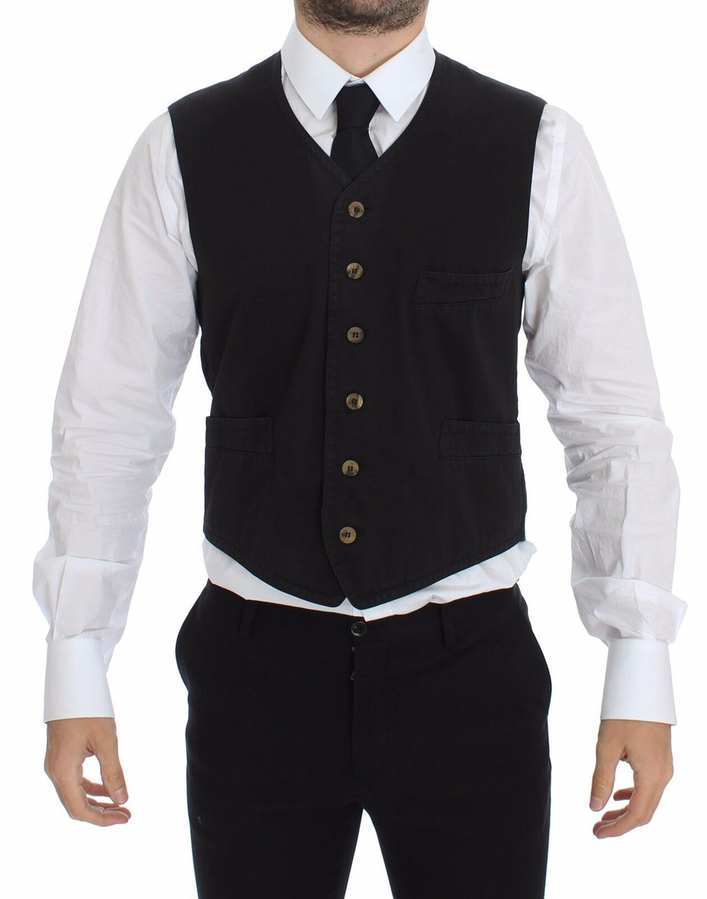Dolce & Gabbana Black Waistcoats for Men