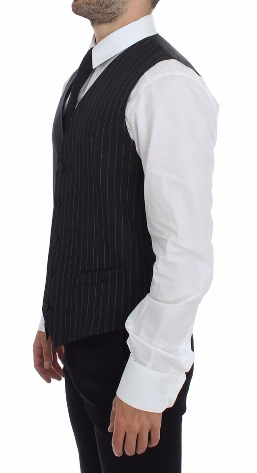 Dolce & Gabbana Grey Waistcoats for Men side view