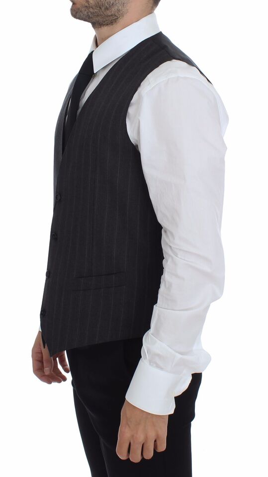Dolce & Gabbana Grey Waistcoats for Men side view