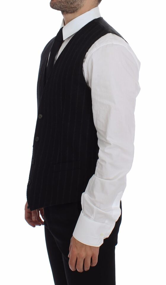 Dolce & Gabbana Black Waistcoats for Men side view