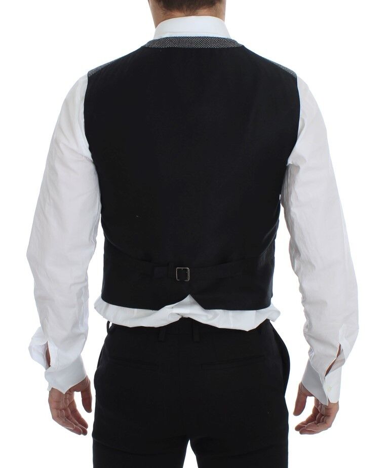 Dolce & Gabbana Grey Waistcoats for Men side view