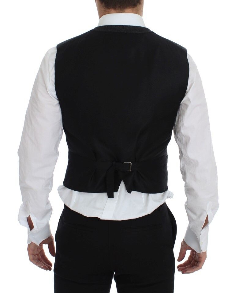 Dolce & Gabbana Grey Waistcoats for Men side view