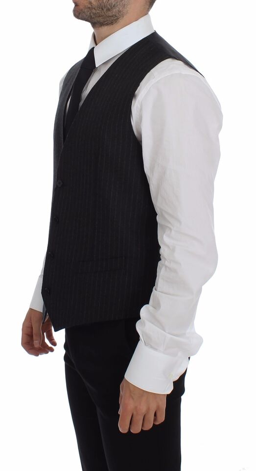 Dolce & Gabbana Grey Waistcoats for Men side view