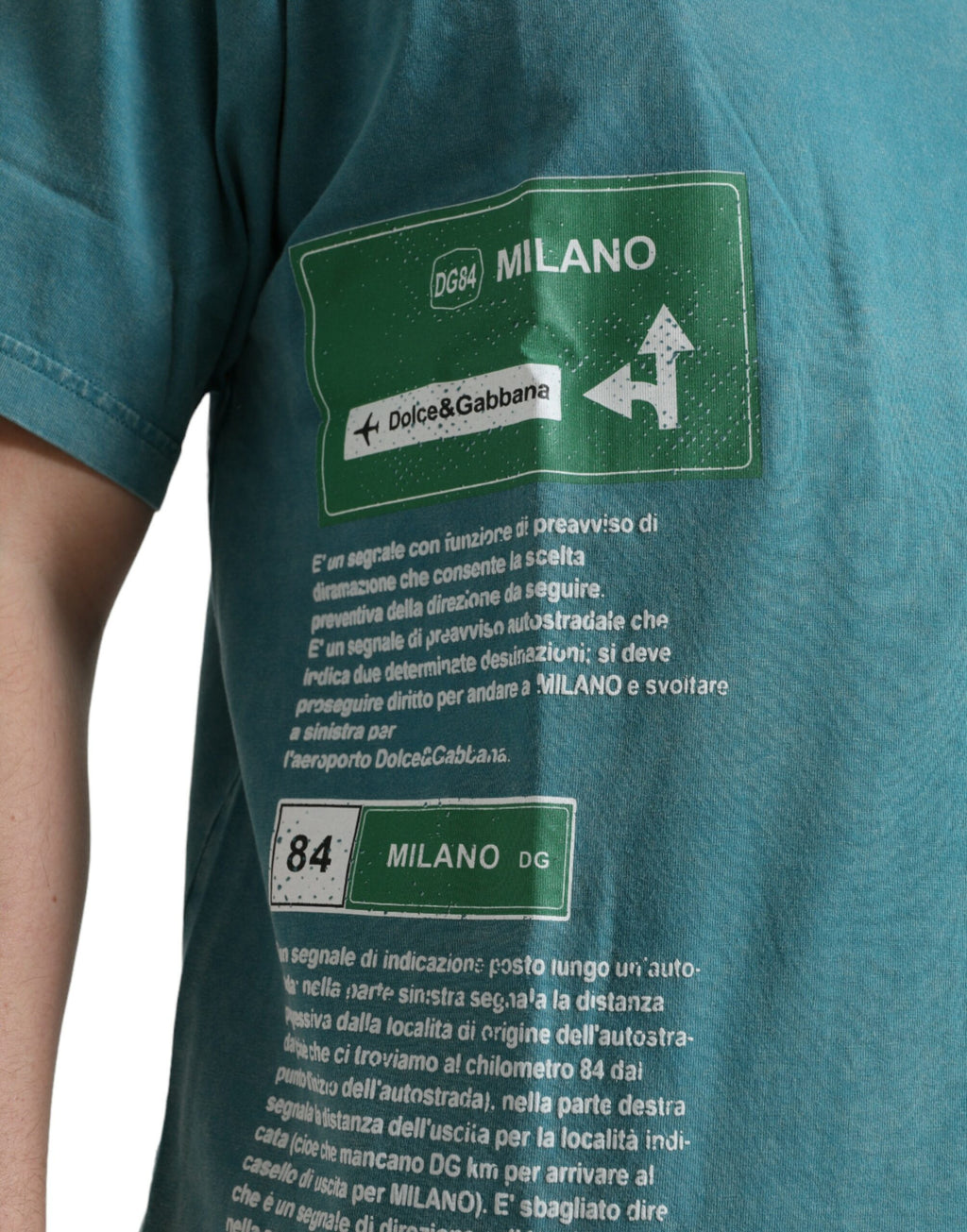 Dolce & Gabbana Blue T-Shirt for Men detail view