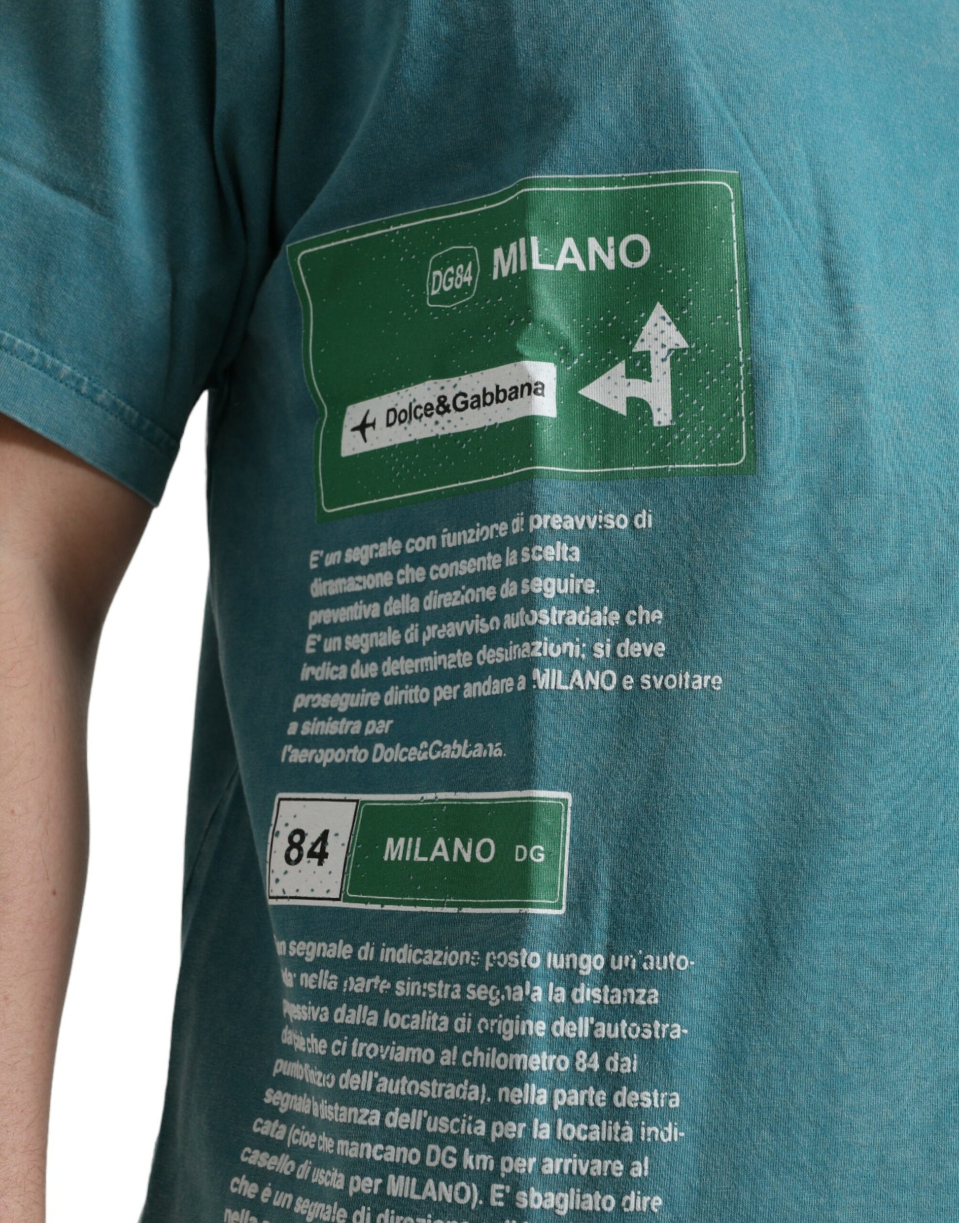 Dolce & Gabbana Blue T-Shirt for Men detail view