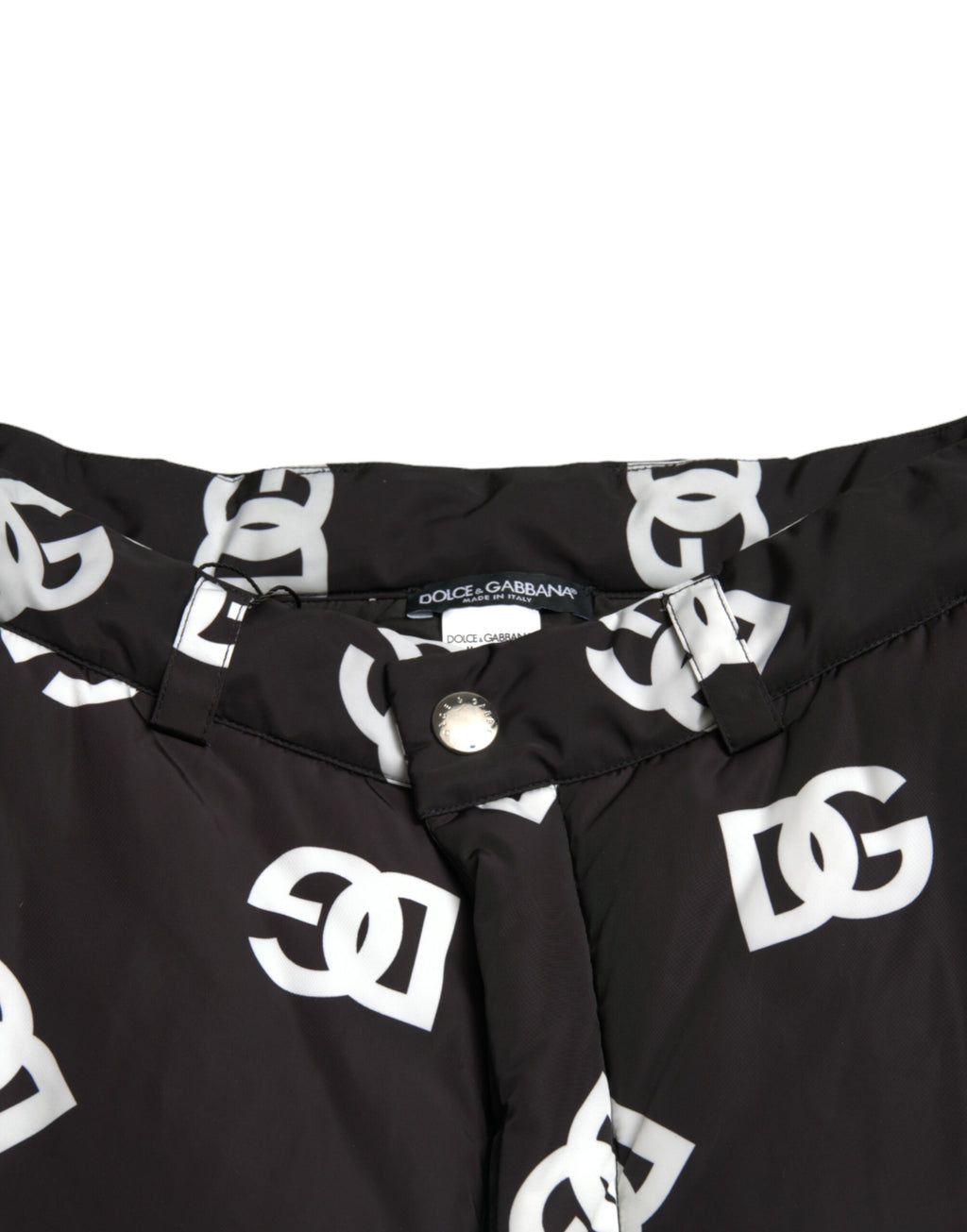 Pantalon large Dolce & Gabbana noir avec logo imprimé DG