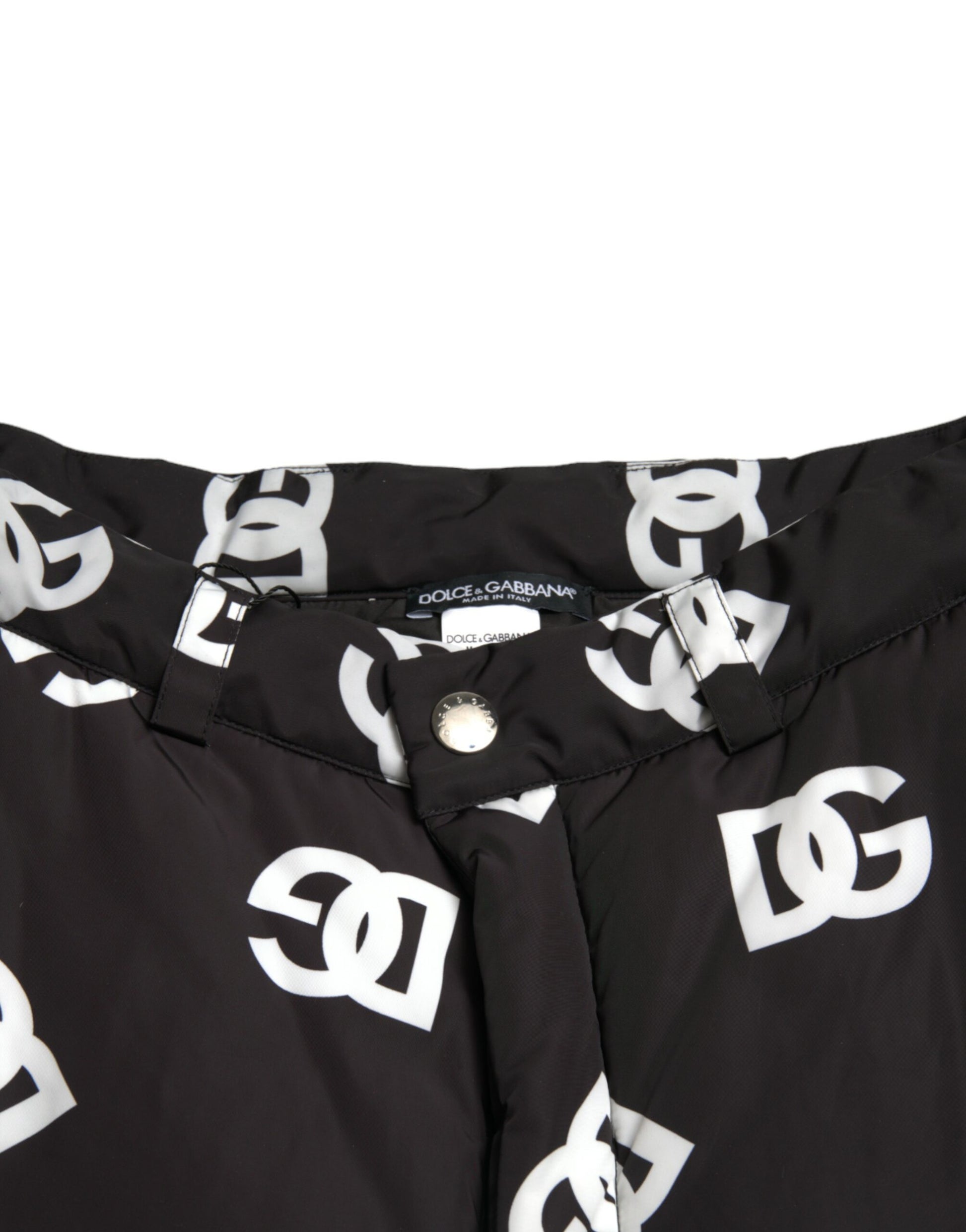 Pantalon large Dolce & Gabbana noir avec logo imprimé DG