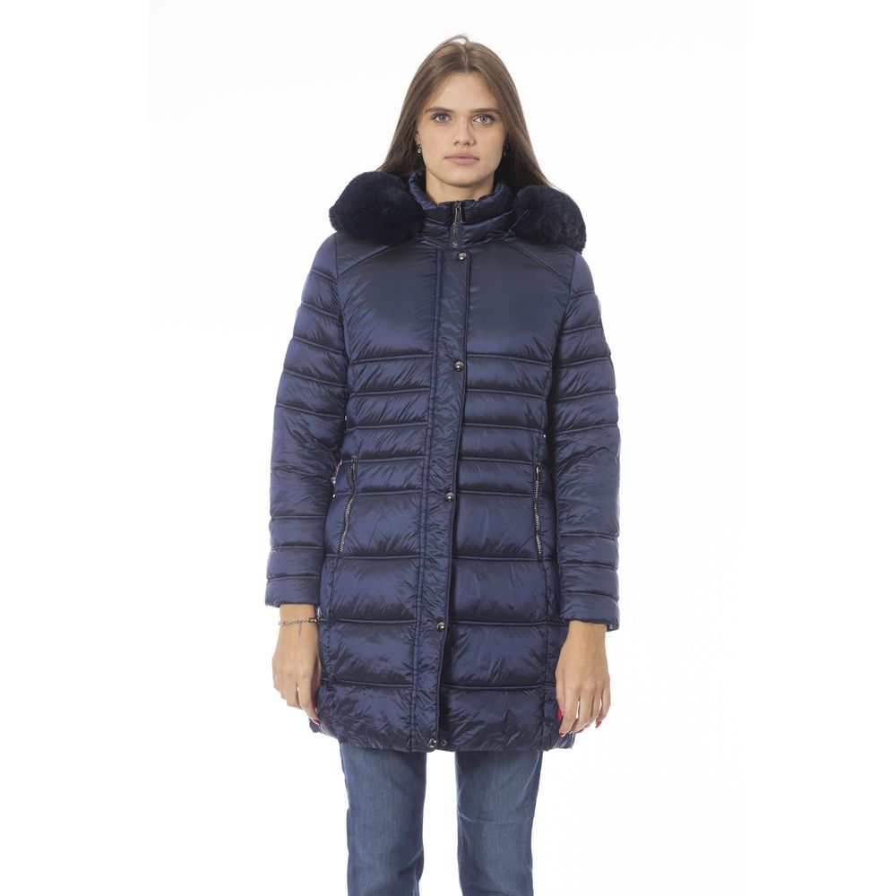 Baldinini Trend Blue Full Length Jacket for Women