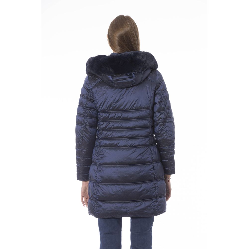 Baldinini Trend Blue Full Length Jacket for Women detail view