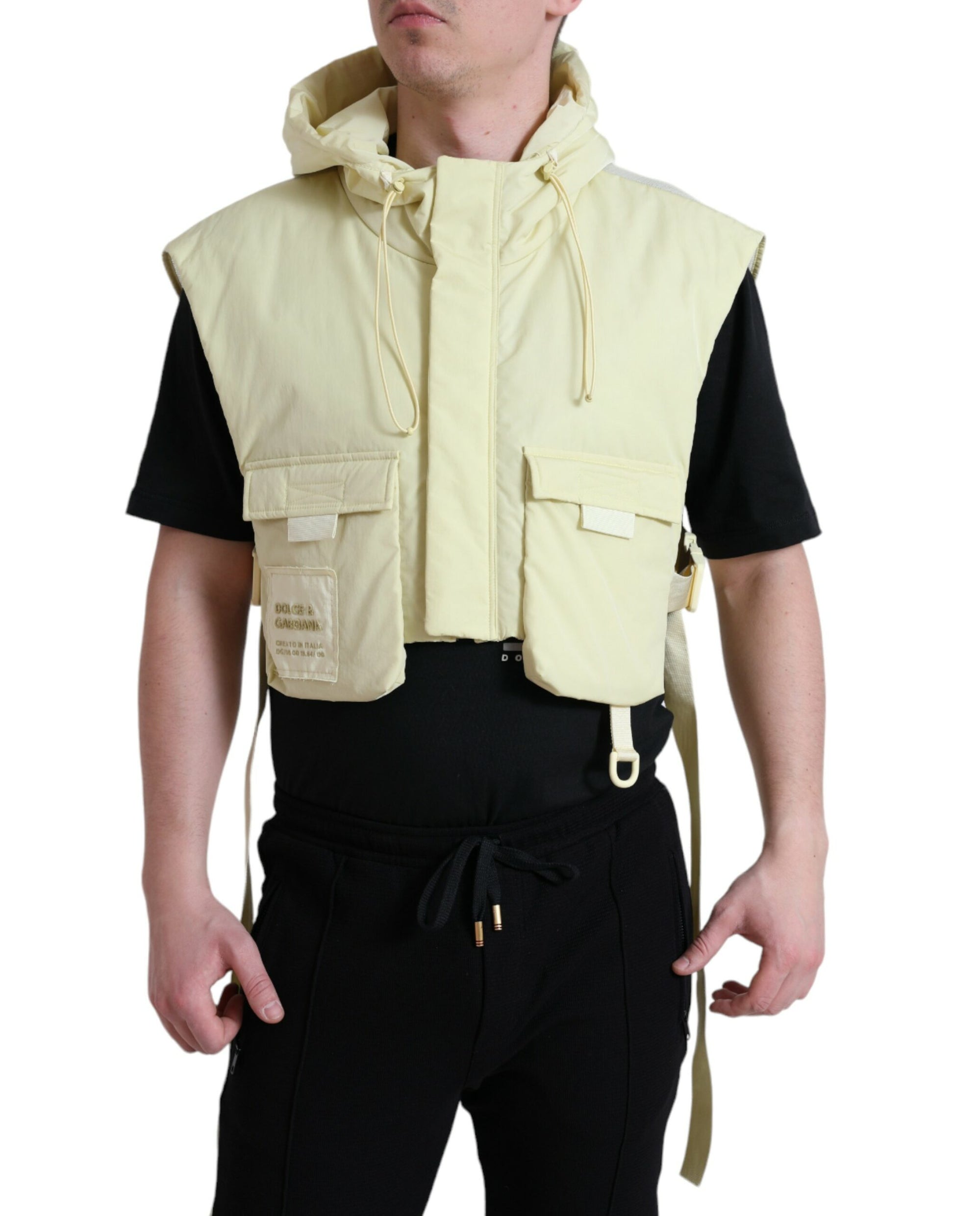 Dolce & Gabbana Yellow Sleeveless Jacket for Men