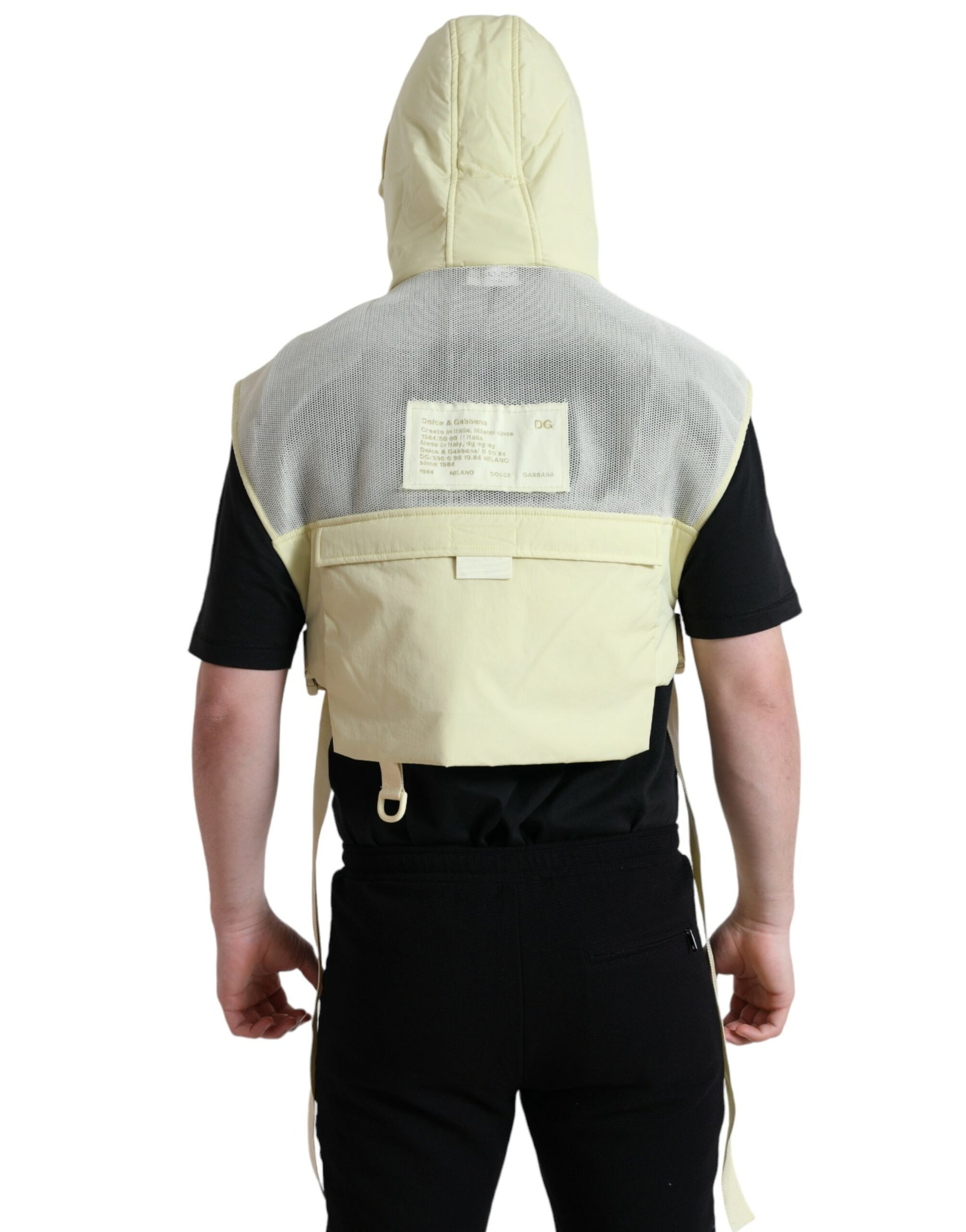 Dolce & Gabbana Yellow Sleeveless Jacket for Men detail view