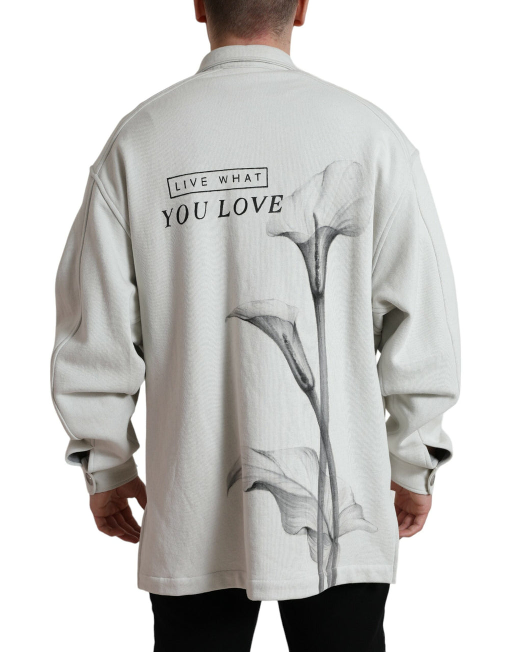 Dolce & Gabbana Grey Coat for Men detail view