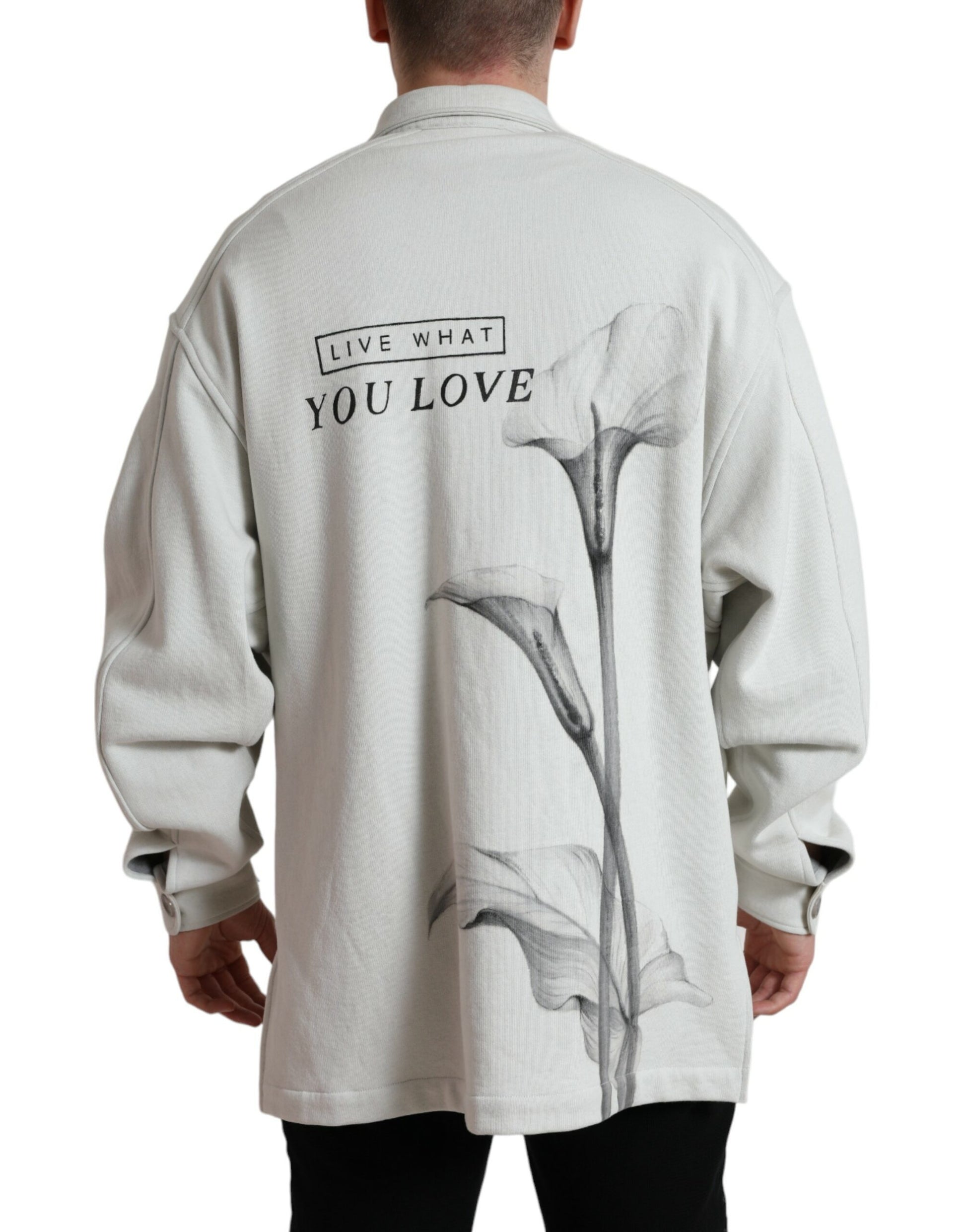 Dolce & Gabbana Grey Coat for Men detail view