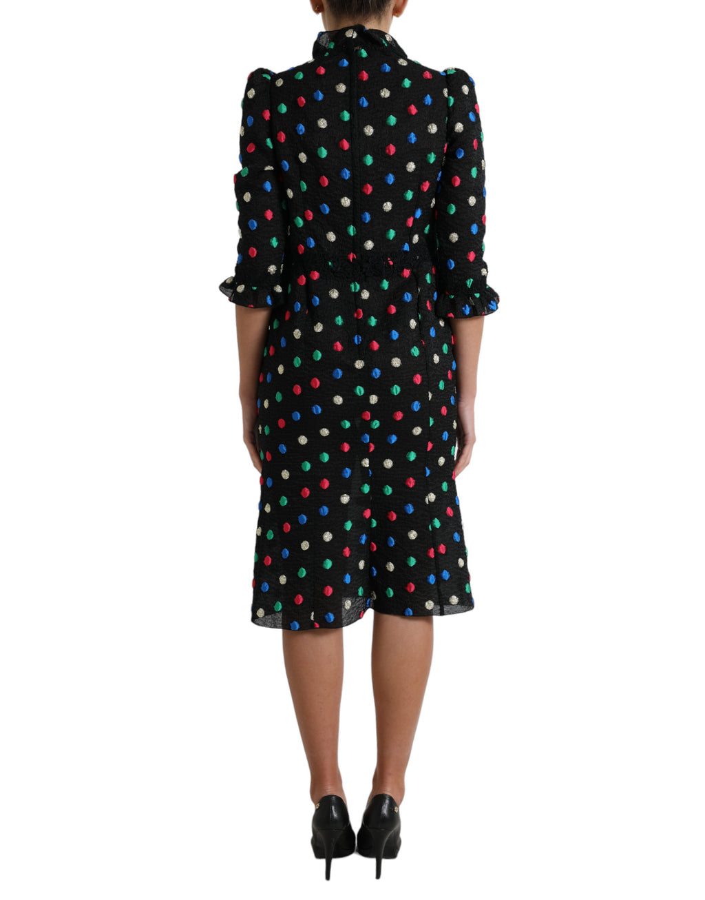 Dolce & Gabbana Black Midi Dress for Women detail view