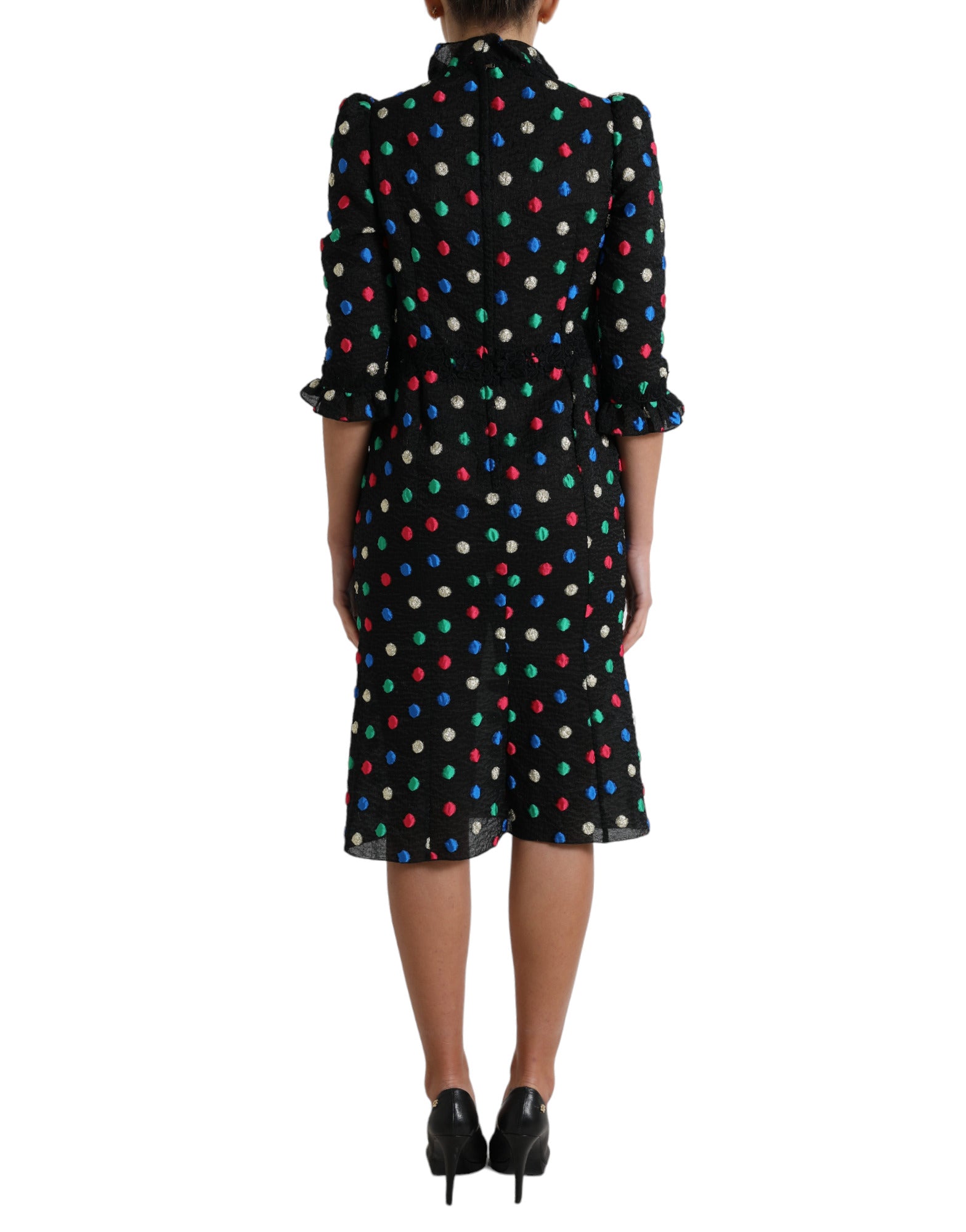 Dolce & Gabbana Black Midi Dress for Women detail view