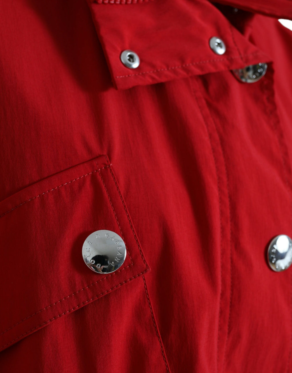 Dolce & Gabbana Red Rain Coats for Women side view