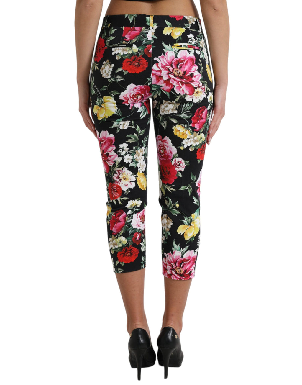 Dolce & Gabbana Black Cropped Pants for Women detail view