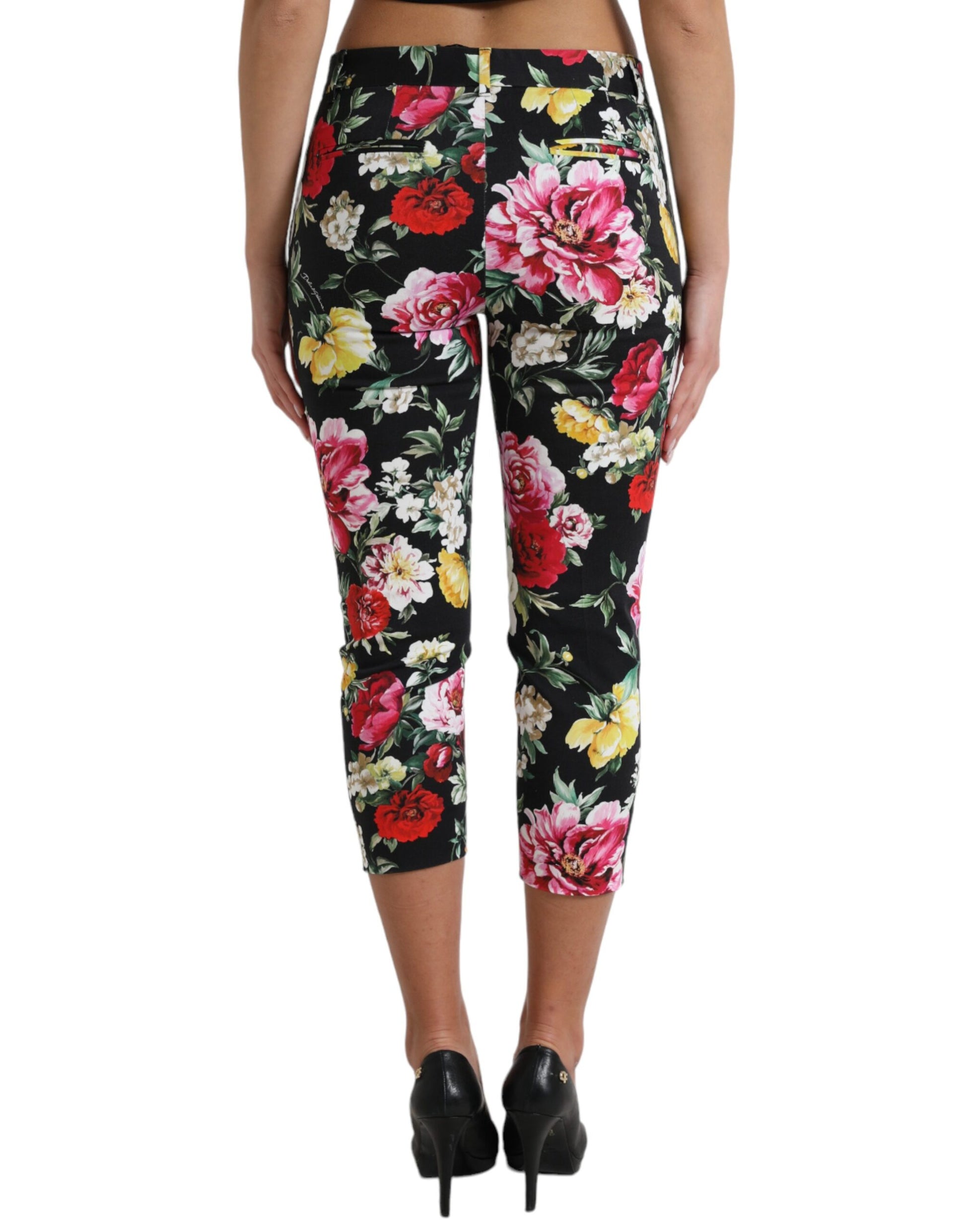 Dolce & Gabbana Black Cropped Pants for Women detail view