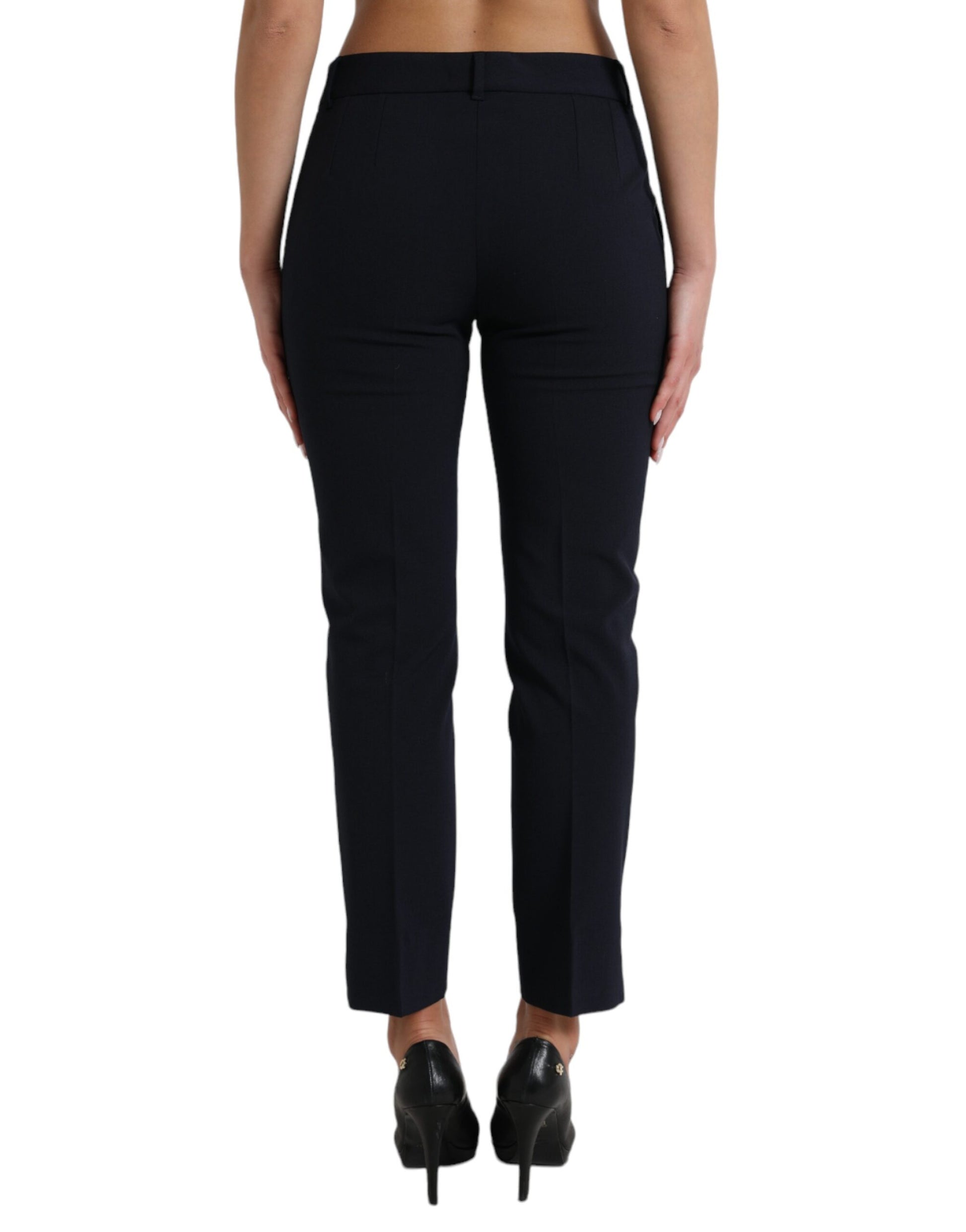 Dolce & Gabbana Blue Cropped Pants for Women detail view