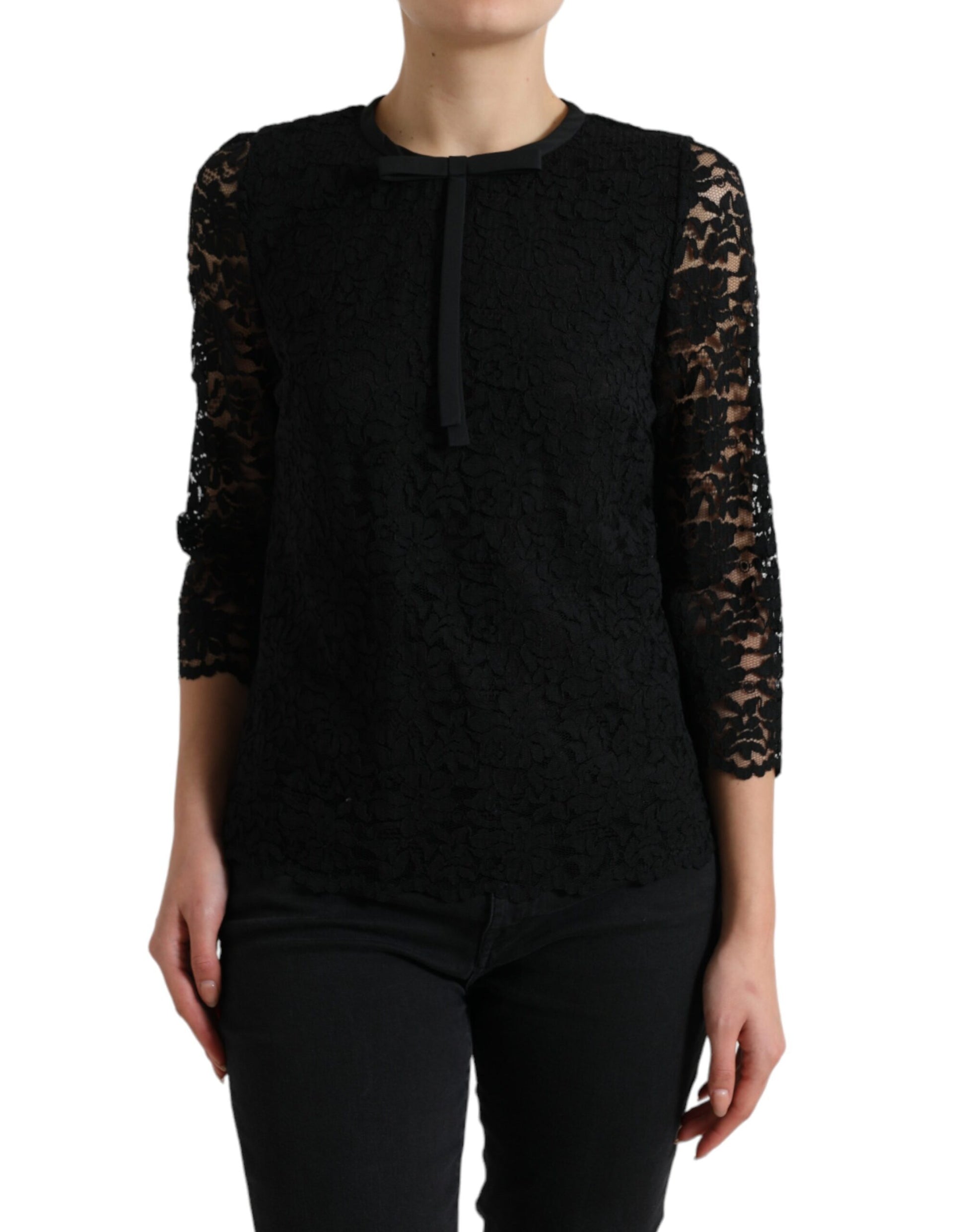 Dolce & Gabbana Black Long Sleeve T-Shirt for Women