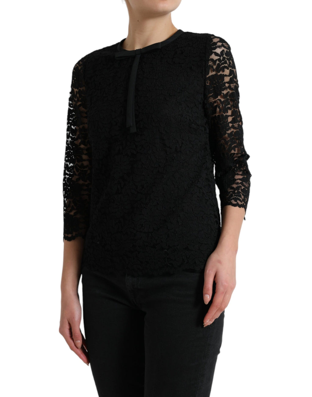 Dolce & Gabbana Black Long Sleeve T-Shirt for Women alternate view