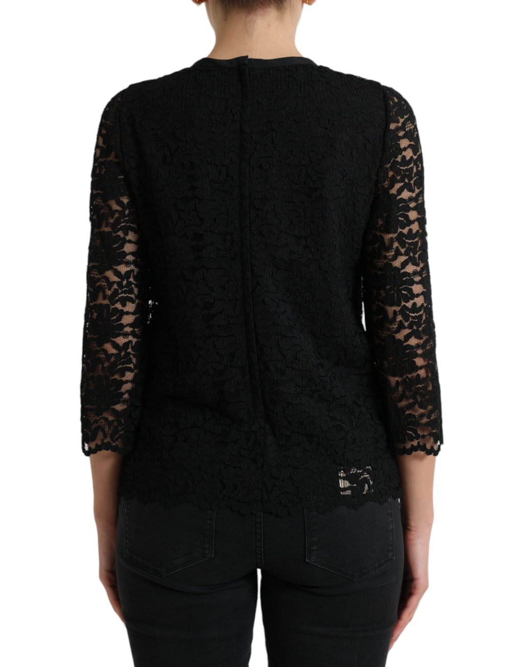 Dolce & Gabbana Black Long Sleeve T-Shirt for Women detail view
